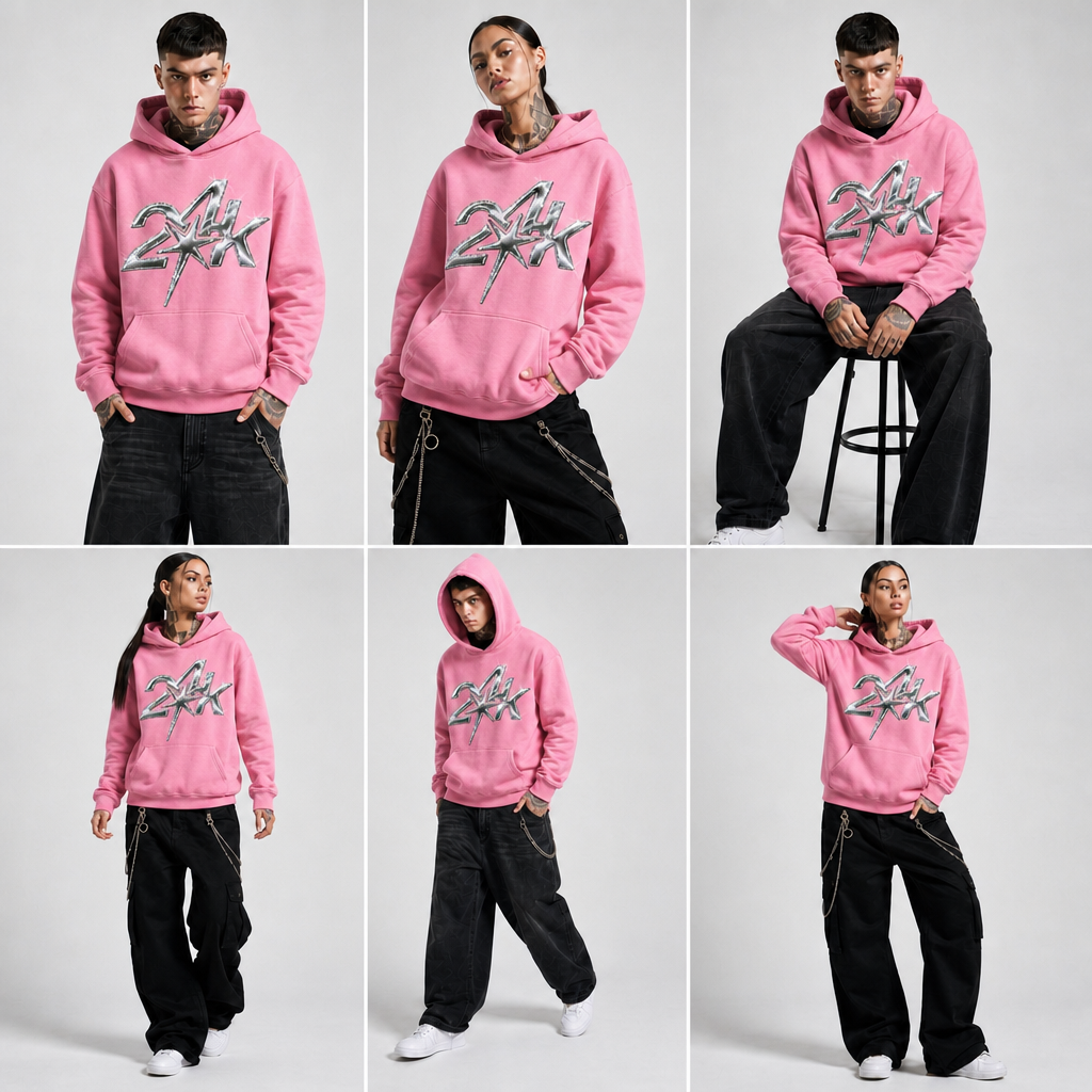 24k pink hoodie