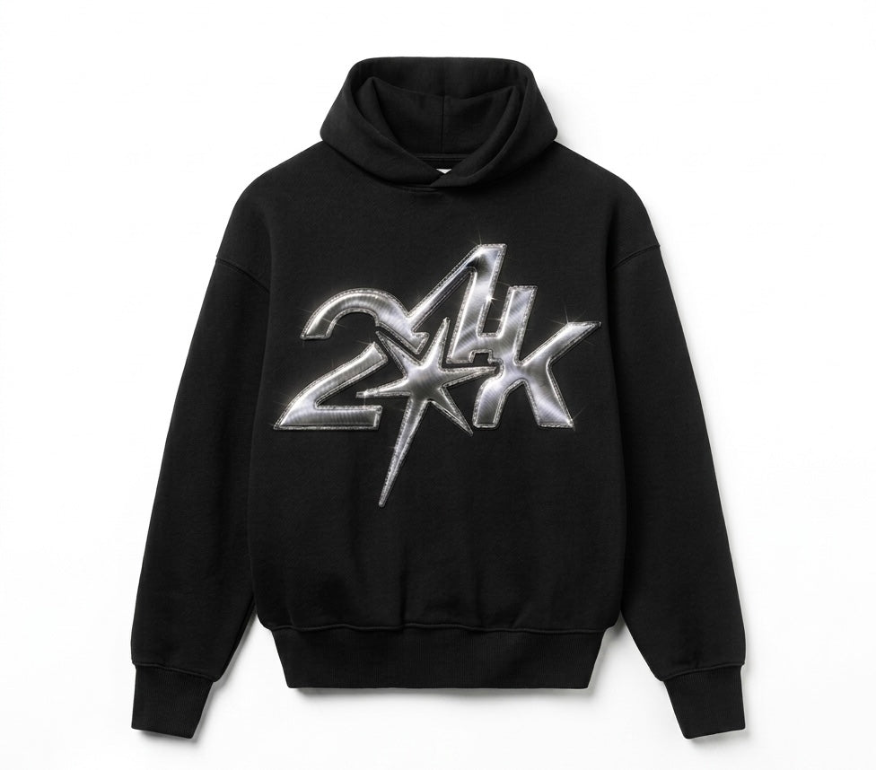 24k Black Hoodie