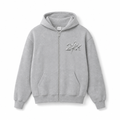 24K GREY ZIP UP HOODIE